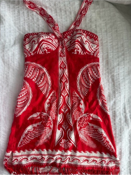 FARM Rio Dresses & Skirts - FARM RIO red majestic coconut mini dress size S
